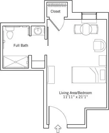 Floorplan of Ashby Ponds, Assisted Living, Nursing Home, Independent Living, CCRC, Ashburn, VA 5