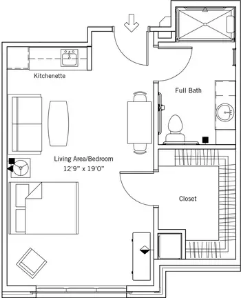 Floorplan of Brooksby Village, Assisted Living, Nursing Home, Independent Living, CCRC, Peabody, MA 1