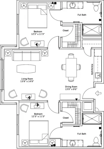 Floorplan of Brooksby Village, Assisted Living, Nursing Home, Independent Living, CCRC, Peabody, MA 3