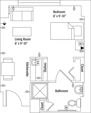 Floorplan of Cedar Crest, Assisted Living, Nursing Home, Independent Living, CCRC, Pompton Plains, NJ 1