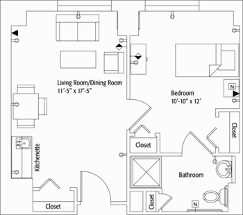 Floorplan of Cedar Crest, Assisted Living, Nursing Home, Independent Living, CCRC, Pompton Plains, NJ 2
