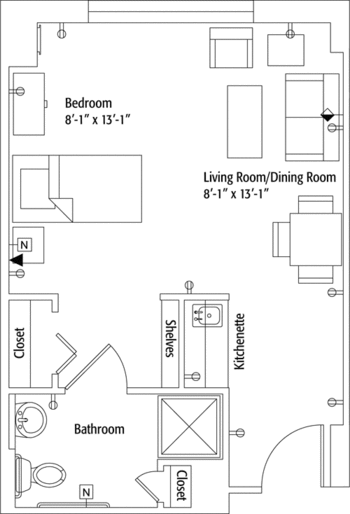 Floorplan of Cedar Crest, Assisted Living, Nursing Home, Independent Living, CCRC, Pompton Plains, NJ 3