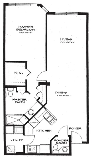 Floorplan of Devonshire, Assisted Living, Nursing Home, Independent Living, CCRC, Palm Beach Gardens, FL 8