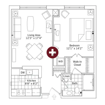Floorplan of Maris Grove, Assisted Living, Nursing Home, Independent Living, CCRC, Glen Mills, PA 2