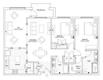 Floorplan of Tallgrass Creek, Assisted Living, Nursing Home, Independent Living, CCRC, Overland Park, KS 2