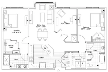 Floorplan of Tallgrass Creek, Assisted Living, Nursing Home, Independent Living, CCRC, Overland Park, KS 3