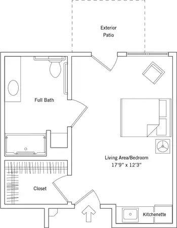 Floorplan of Tallgrass Creek, Assisted Living, Nursing Home, Independent Living, CCRC, Overland Park, KS 5