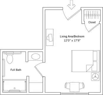 Floorplan of Tallgrass Creek, Assisted Living, Nursing Home, Independent Living, CCRC, Overland Park, KS 8