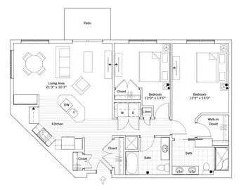 Floorplan of Tallgrass Creek, Assisted Living, Nursing Home, Independent Living, CCRC, Overland Park, KS 9
