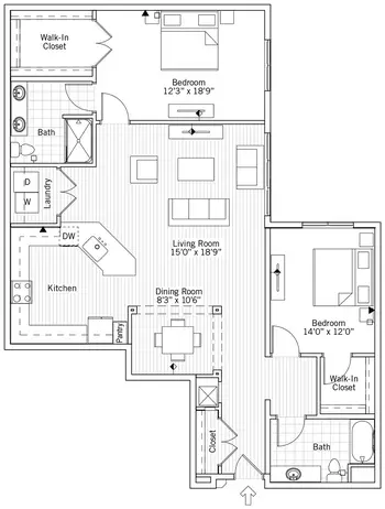 Floorplan of Windsor Run, Assisted Living, Nursing Home, Independent Living, CCRC, Matthews, NC 8