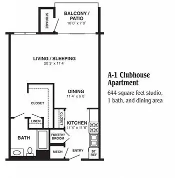 Floorplan of Westmont Village, Assisted Living, Nursing Home, Independent Living, CCRC, Riverside, CA 1