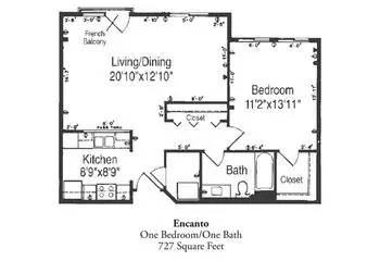 Floorplan of The Forum at Desert Harbor, Assisted Living, Nursing Home, Independent Living, CCRC, Peoria, AZ 9