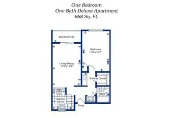 Floorplan of Pueblo Norte Senior Living, Assisted Living, Nursing Home, Independent Living, CCRC, Scottsdale, AZ 2