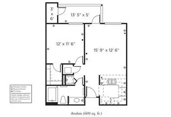 Floorplan of The Remington Club San Diego, Assisted Living, Nursing Home, Independent Living, CCRC, San Diego, CA 3