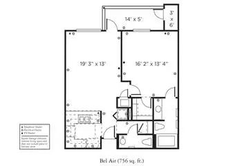 Floorplan of The Remington Club San Diego, Assisted Living, Nursing Home, Independent Living, CCRC, San Diego, CA 4