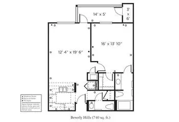 Floorplan of The Remington Club San Diego, Assisted Living, Nursing Home, Independent Living, CCRC, San Diego, CA 5