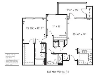 Floorplan of The Remington Club San Diego, Assisted Living, Nursing Home, Independent Living, CCRC, San Diego, CA 13