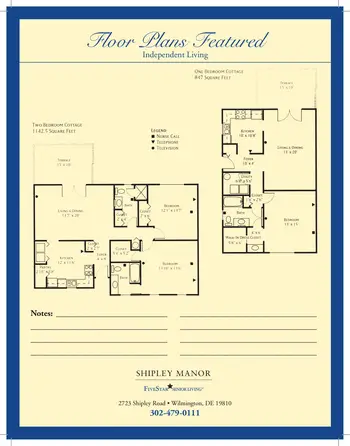 Floorplan of Shipley Manor, Assisted Living, Nursing Home, Independent Living, CCRC, Wilmington, DE 4