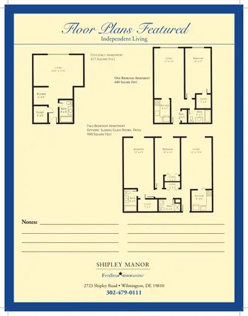 Floorplan of Shipley Manor, Assisted Living, Nursing Home, Independent Living, CCRC, Wilmington, DE 5