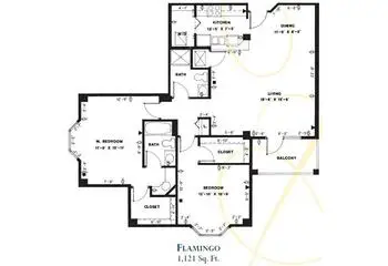 Floorplan of The Forum at Deer Creek, Assisted Living, Nursing Home, Independent Living, CCRC, Deerfield Beach, FL 12