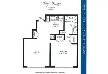 Floorplan of Calusa Harbour, Assisted Living, Nursing Home, Independent Living, CCRC, Fort Myers, FL 1