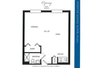 Floorplan of Calusa Harbour, Assisted Living, Nursing Home, Independent Living, CCRC, Fort Myers, FL 7