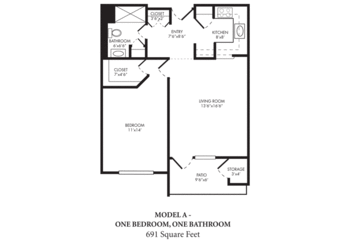 Floorplan of The Montebello on Academy, Assisted Living, Nursing Home, Independent Living, CCRC, Albuquerque, NM 2