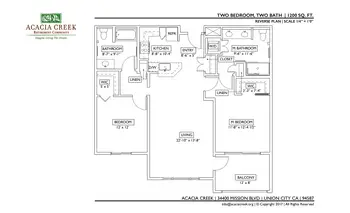Floorplan of Acacia Creek, Assisted Living, Nursing Home, Independent Living, CCRC, Union City, CA 14
