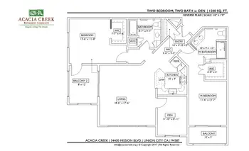 Floorplan of Acacia Creek, Assisted Living, Nursing Home, Independent Living, CCRC, Union City, CA 17