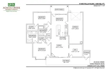Floorplan of Acacia Creek, Assisted Living, Nursing Home, Independent Living, CCRC, Union City, CA 8