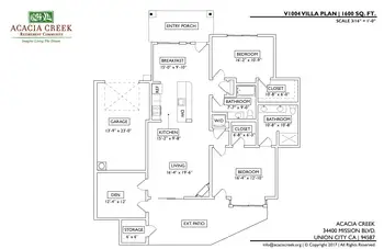 Floorplan of Acacia Creek, Assisted Living, Nursing Home, Independent Living, CCRC, Union City, CA 9