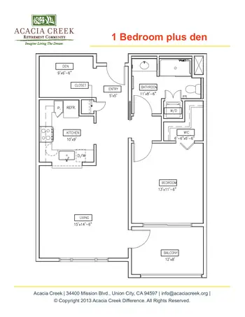 Floorplan of Acacia Creek, Assisted Living, Nursing Home, Independent Living, CCRC, Union City, CA 2