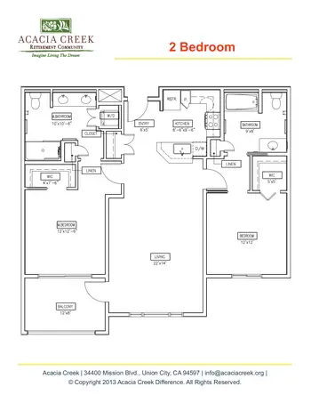 Floorplan of Acacia Creek, Assisted Living, Nursing Home, Independent Living, CCRC, Union City, CA 3