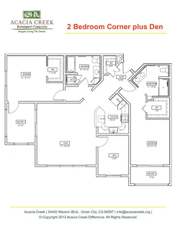 Floorplan of Acacia Creek, Assisted Living, Nursing Home, Independent Living, CCRC, Union City, CA 4