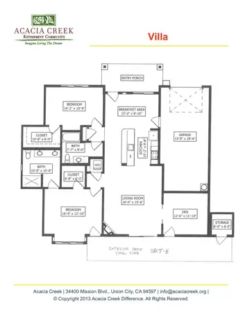 Floorplan of Acacia Creek, Assisted Living, Nursing Home, Independent Living, CCRC, Union City, CA 5