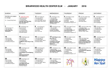 Activity Calendar of Friendship Village of Schaumburg, Assisted Living, Nursing Home, Independent Living, CCRC, Schaumburg, IL 1