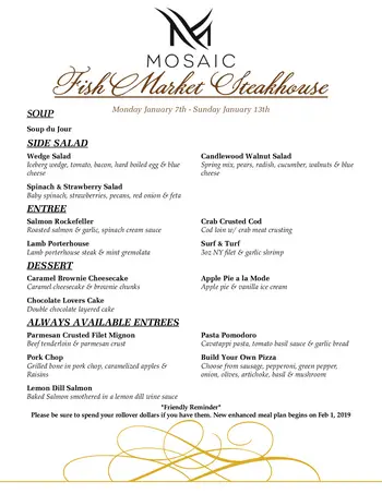 Dining menu of Friendship Village of Schaumburg, Assisted Living, Nursing Home, Independent Living, CCRC, Schaumburg, IL 8