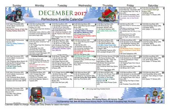 Activity Calendar of GreenFields of Geneva, Assisted Living, Nursing Home, Independent Living, CCRC, Geneva, IL 7