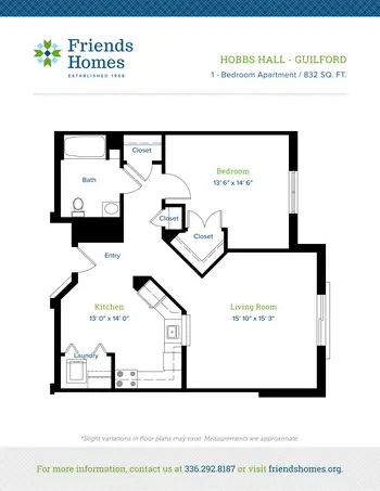 Floorplan of Friends Homes, Assisted Living, Nursing Home, Independent Living, CCRC, Greensboro, NC 10
