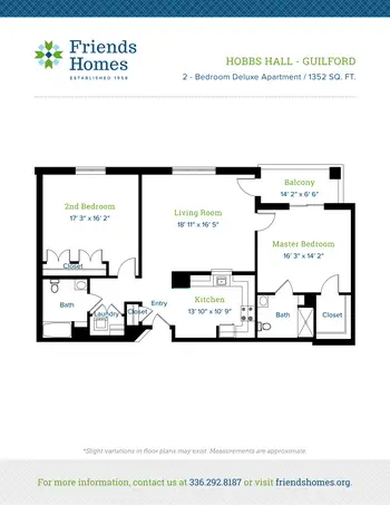 Floorplan of Friends Homes, Assisted Living, Nursing Home, Independent Living, CCRC, Greensboro, NC 12