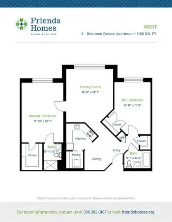 Floorplan of Friends Homes, Assisted Living, Nursing Home, Independent Living, CCRC, Greensboro, NC 15