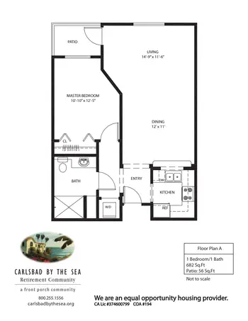 Floorplan of Carlsbad By The Sea, Assisted Living, Nursing Home, Independent Living, CCRC, Carlsbad, CA 1