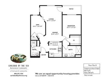 Floorplan of Carlsbad By The Sea, Assisted Living, Nursing Home, Independent Living, CCRC, Carlsbad, CA 2
