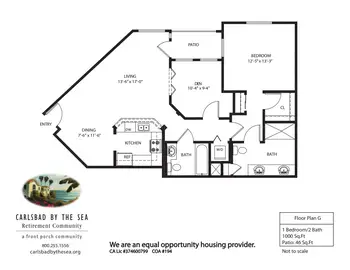 Floorplan of Carlsbad By The Sea, Assisted Living, Nursing Home, Independent Living, CCRC, Carlsbad, CA 3