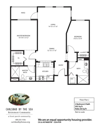 Floorplan of Carlsbad By The Sea, Assisted Living, Nursing Home, Independent Living, CCRC, Carlsbad, CA 4