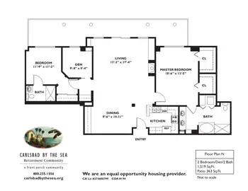 Floorplan of Carlsbad By The Sea, Assisted Living, Nursing Home, Independent Living, CCRC, Carlsbad, CA 7