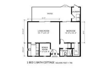 Floorplan of Fredericka Manor, Assisted Living, Nursing Home, Independent Living, CCRC, Chula Vista, CA 5