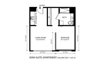 Floorplan of Fredericka Manor, Assisted Living, Nursing Home, Independent Living, CCRC, Chula Vista, CA 8