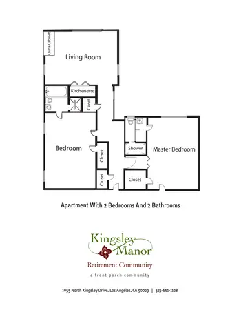 Floorplan of Kingsley Manor, Assisted Living, Nursing Home, Independent Living, CCRC, Los Angeles, CA 2