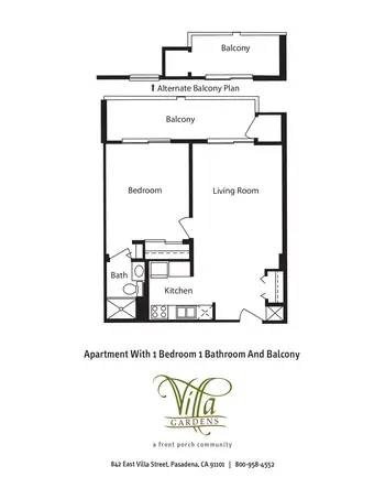 Floorplan of Villa Gardens Health Center, Assisted Living, Nursing Home, Independent Living, CCRC, Pasadena, CA 1